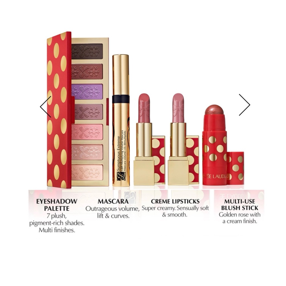 Estee Lauder Blockbuster lipsticks, eyeshadow, blush Set